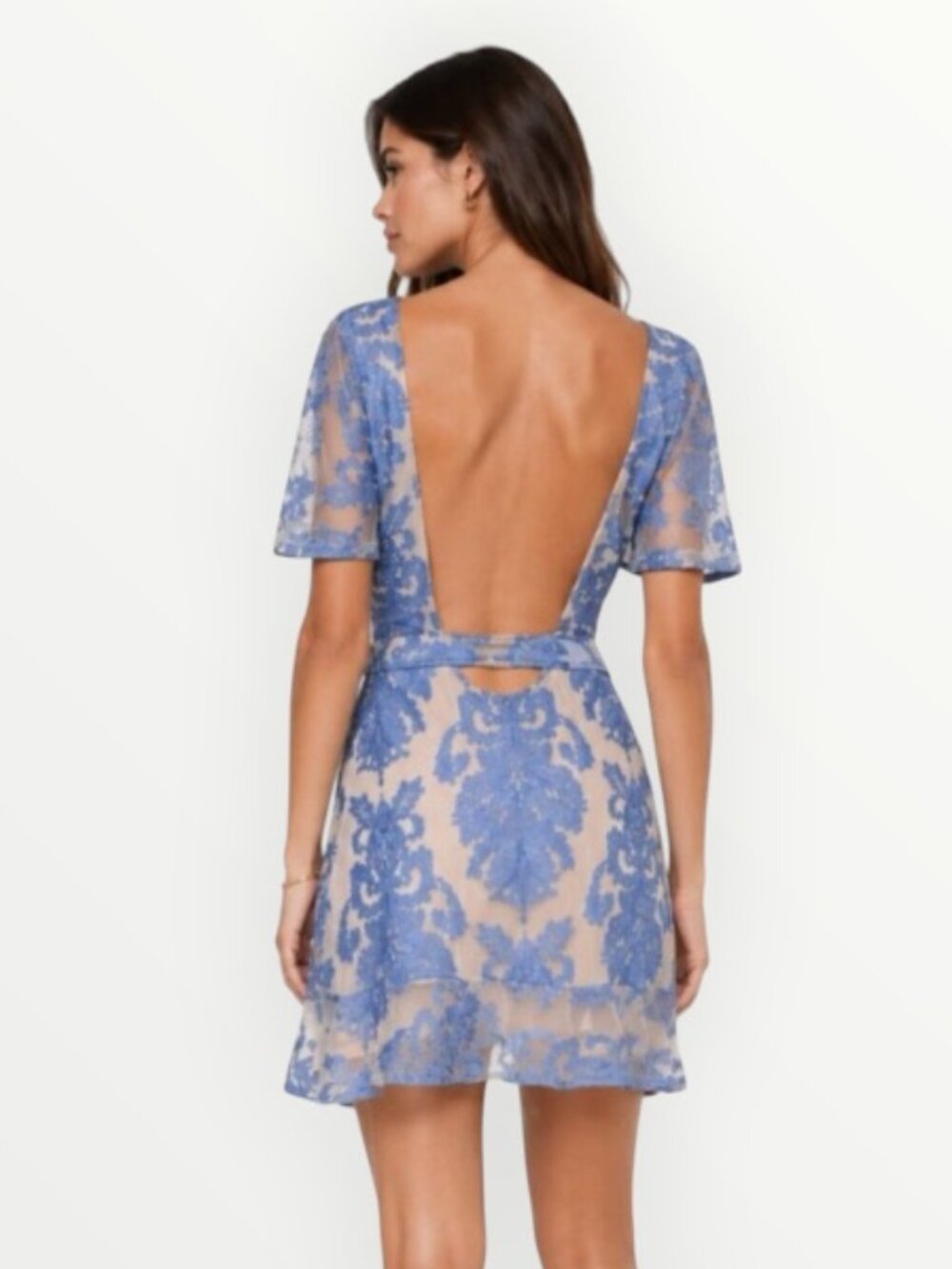 For Love & Lemons San Marcos Open Back Mini Dress